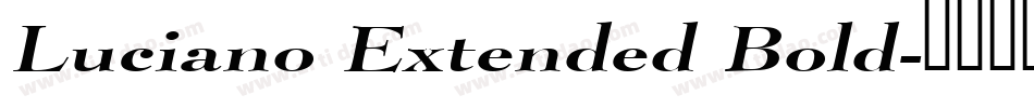 Luciano Extended Bold字体转换